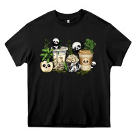 Black panda coffee cups Heavy Core Tee - texasbilliewilder
