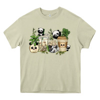 Mossy panda coffee cups Heavy Core Tee - texasbilliewilder
