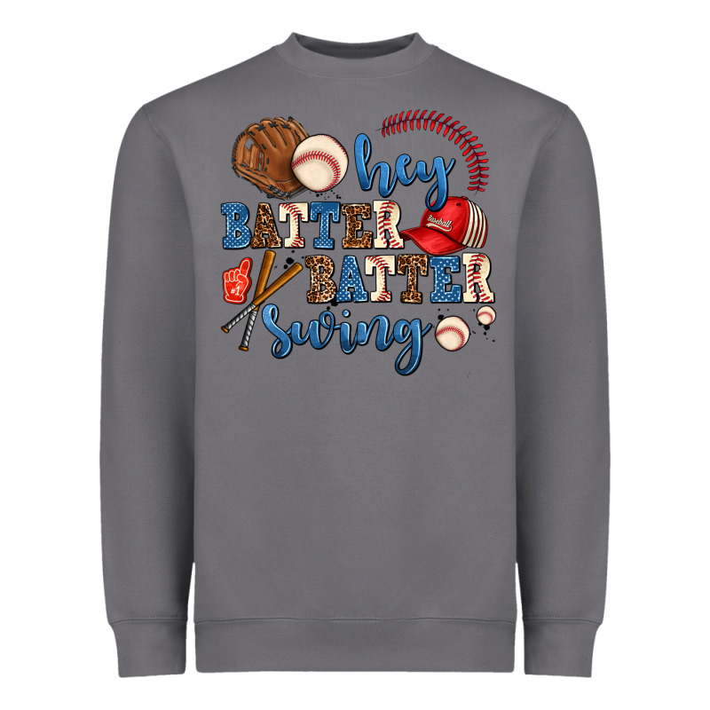 Hey Batter Batter Swing Heavyweight Sweatshirt by AdoDesignShop | Teevron