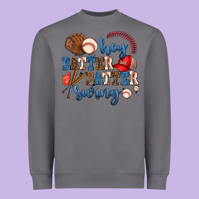 Hey Batter Batter Swing Heavyweight Sweatshirt Designed By Adodesignshop