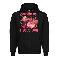 Black concha see te amo  i love you Zipper Hoodie - MaliasSmallBusiness
