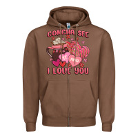 Chestnut concha see te amo  i love you Zipper Hoodie - MaliasSmallBusiness