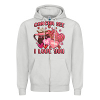 Dove Grey concha see te amo  i love you Zipper Hoodie - MaliasSmallBusiness