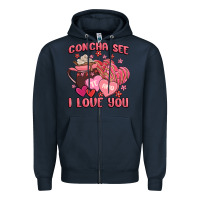 Navy concha see te amo  i love you Zipper Hoodie - MaliasSmallBusiness