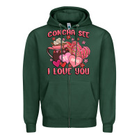 Sports Green concha see te amo  i love you Zipper Hoodie - MaliasSmallBusiness