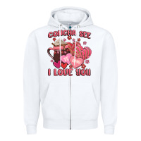 White concha see te amo  i love you Zipper Hoodie - MaliasSmallBusiness