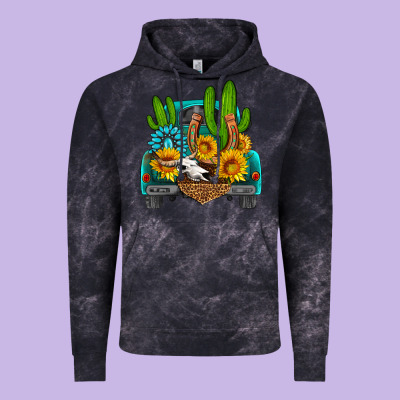 Western Truck Horseshoe Vintage Hoodie Designed By Hra Design Shop