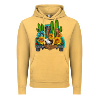 Vintage Mustard western truck Horseshoe Vintage Hoodie - HRA Design Shop