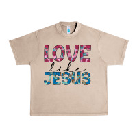 French Oak love like jesus Urban Heavy Tee - JahusDesignShop