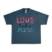 Midnight Navy love like jesus Urban Heavy Tee - JahusDesignShop