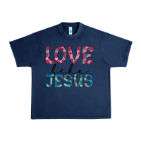 Navy love like jesus Urban Heavy Tee - JahusDesignShop