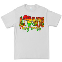 Dove Grey love my roots juneteenth Premium Tee - texasbilliewilder