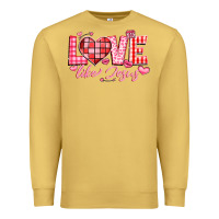 Antique Gold love like jesus la Premium Sweatshirt - LillyAllenDesigns