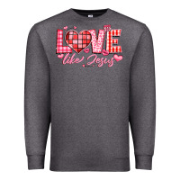Charcoal Heather love like jesus la Premium Sweatshirt - LillyAllenDesigns