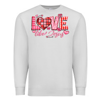 Dove Grey love like jesus la Premium Sweatshirt - LillyAllenDesigns