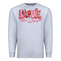 Heather Grey love like jesus la Premium Sweatshirt - LillyAllenDesigns