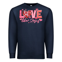 Navy love like jesus la Premium Sweatshirt - LillyAllenDesigns