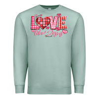 Seafoam love like jesus la Premium Sweatshirt - LillyAllenDesigns