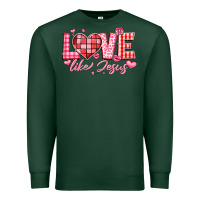 Sports Green love like jesus la Premium Sweatshirt - LillyAllenDesigns