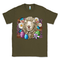 Army Green easter sheep eggs butterfly daisys leopard glitter wooden Classic Tee - Artiststas