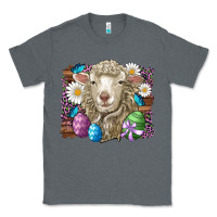 Charcoal Heather easter sheep eggs butterfly daisys leopard glitter wooden Classic Tee - Artiststas