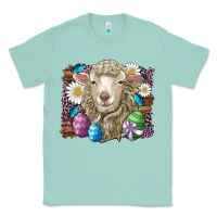Seafoam easter sheep eggs butterfly daisys leopard glitter wooden Classic Tee - Artiststas