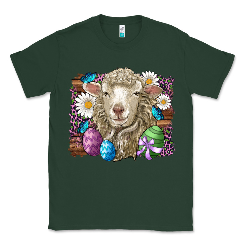 Easter Sheep Eggs Butterfly Daisys Leopard Glitter Wooden Classic Tee by Artiststas | Teevron