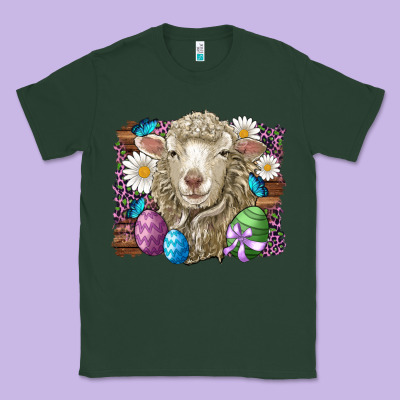 Easter Sheep Eggs Butterfly Daisys Leopard Glitter Wooden Classic Tee Designed By Artiststas