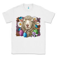 White easter sheep eggs butterfly daisys leopard glitter wooden Classic Tee - Artiststas