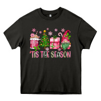 Asphalt pink christmas 'tis the season gnome Heavy Core Tee - Zillion Design Studio