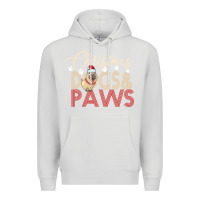 Dove Grey Christmas Dogs Paws Premium Hoodie - Bettercallsaul
