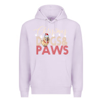 Lilac Christmas Dogs Paws Premium Hoodie - Bettercallsaul