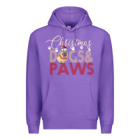 Purple Christmas Dogs Paws Premium Hoodie - Bettercallsaul