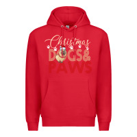 Red Christmas Dogs Paws Premium Hoodie - Bettercallsaul