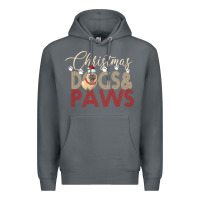 Rock Christmas Dogs Paws Premium Hoodie - Bettercallsaul