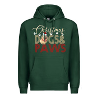 Sports Green Christmas Dogs Paws Premium Hoodie - Bettercallsaul