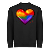 Black pride heart Heavyweight Sweatshirt - JahusDesignShop