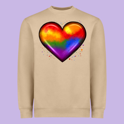 Pride Heart Heavyweight Sweatshirt Designed By Jahusdesignshop
