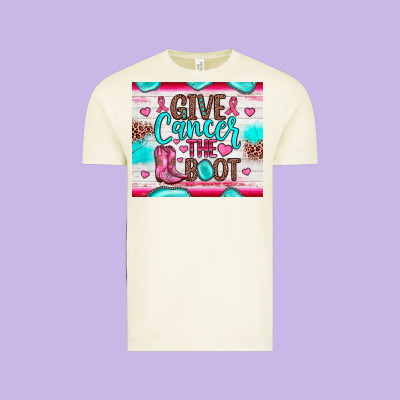 Give Cancer The Boot Vintage Tee Designed By Jahusdesignshop