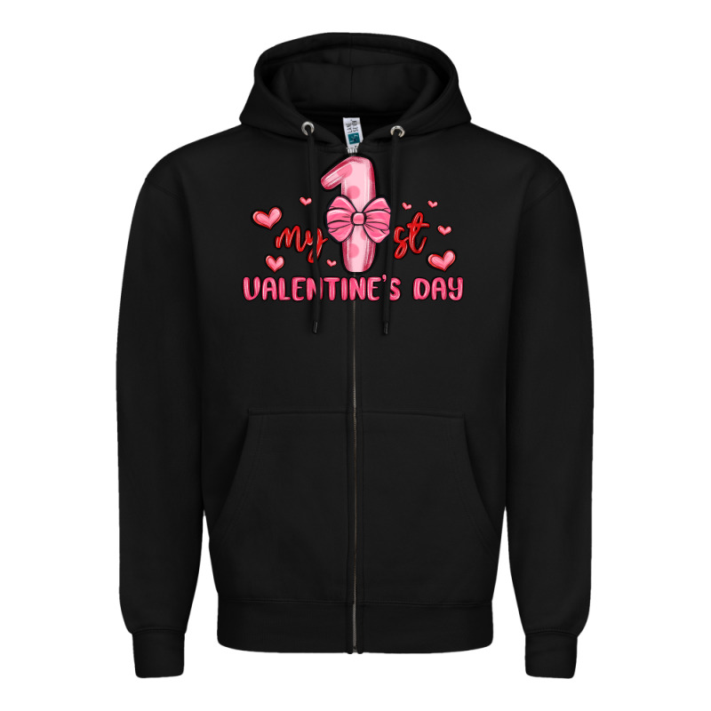 My First Valentines Day Zipper Hoodie by MaliasSmallBusiness | Teevron