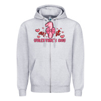 Heather Grey my first valentines day Zipper Hoodie - MaliasSmallBusiness