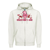 Oatmeal Heather my first valentines day Zipper Hoodie - MaliasSmallBusiness