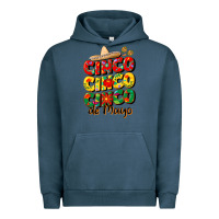 Pigment Midnight Navy cinco cinco cinco de mayo Urban Hoodie - CowGirlArtShop