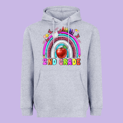 2 Nd Grade Heavyweight Hoodie Designed By Bundleandbundleshop