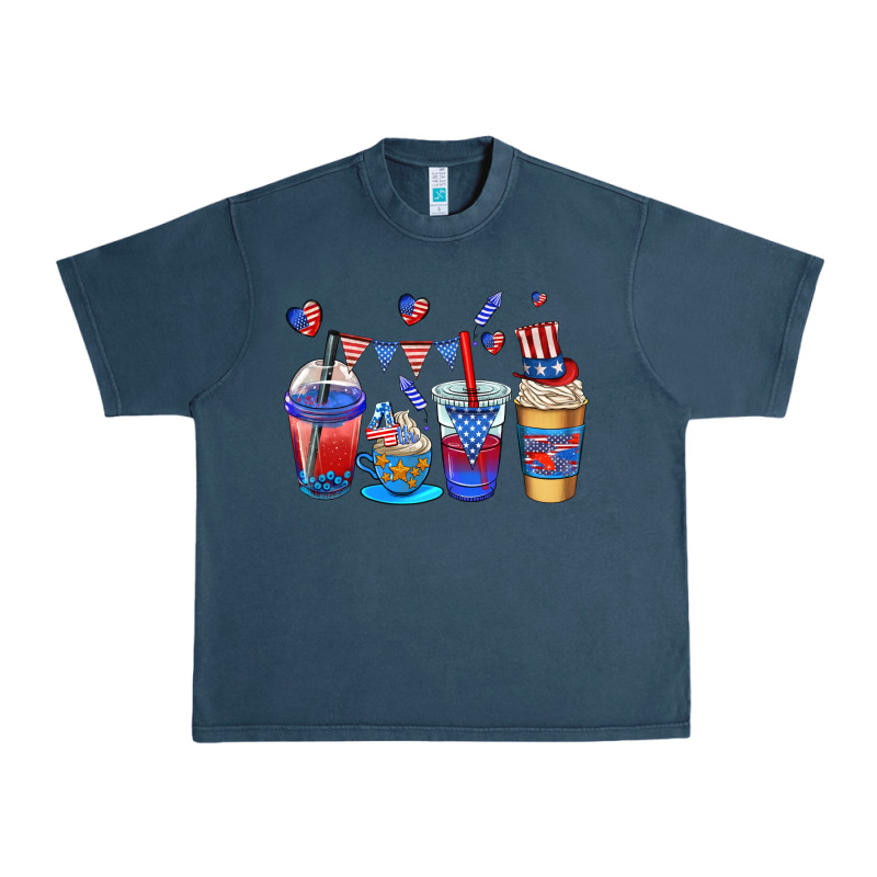 4th Of July Coffee Cups Urban Heavy Tee by AdoDesignShop | Teevron