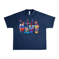 Navy 4th of july coffee cups Urban Heavy Tee - AdoDesignShop