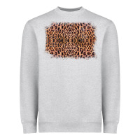 Heather Grey Old Western Leopard Frame Heavyweight Sweatshirt - Bettercallsaul