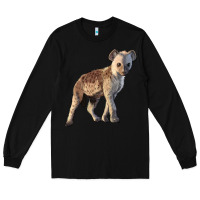 Black Baby Hyena Illustrations Long Sleeve Tee - LillyAllenDesigns