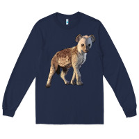 Navy Baby Hyena Illustrations Long Sleeve Tee - LillyAllenDesigns