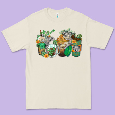 Koala Coffee Cups Premium Tee Designed By Zillion Design Studio